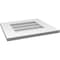Ekena Millwork Vertical Surface Mount PVC Gable Vent: Non-Functional, w/ 3-1/2"W x 1"P Standard Frame, 18"W x 16"H GVPVE18X1601SN - alternate 2